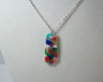 Melted Bead Pendant Necklace