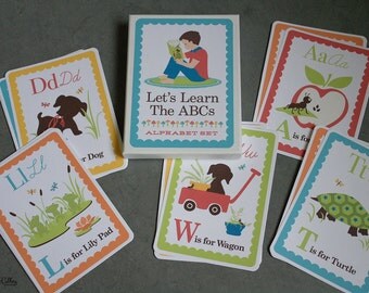 Alphabet Cards: ABC Set - Child's Play with Nate, ABC Flash Cards for Boys