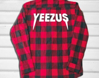 Yeezus Flannel - Flannel Shirt - Red Flannel - Blue Flannel - Yeezy - Kanye West - Pablo - Pablo Shirt - Yeezus Shirt - Yeezy Shirt - Kylie