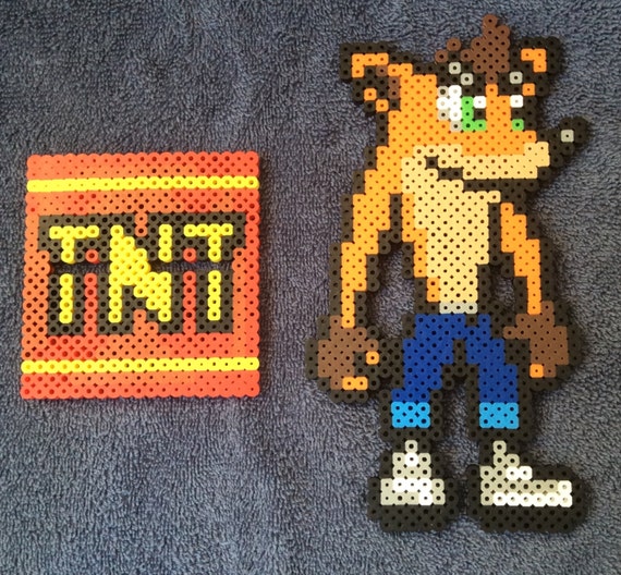 Crash Bandicoot Perler Figure Playstation Video Game Hama Bead