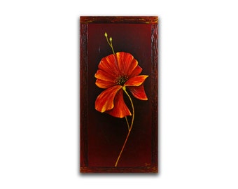 Impasto painting, framed wall art, palette knife painting, abstract wall decor, modern home decor, office decor