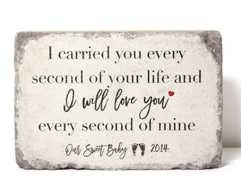 Memorial Stone. Indoor/ Outdoor Miscarriage Stillborn Memorial Gift. 6x9 Tumbled (Concrete) Paver. Baby Remembrance Stone. Infant Loss Gift