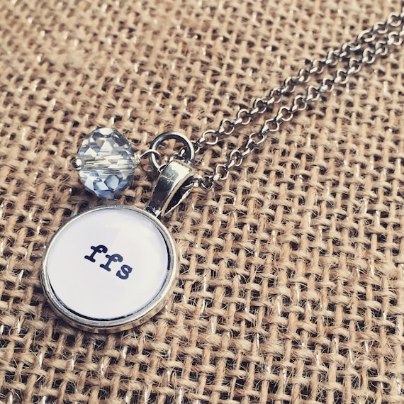 FREE SHIPPING - FFS Necklace - ffs yolo wtf omfg Keyring Keychain - Quote Necklace - Jewerly