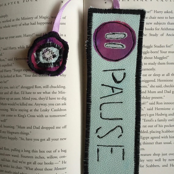 Items similar to Pause Button Bookmark on Etsy