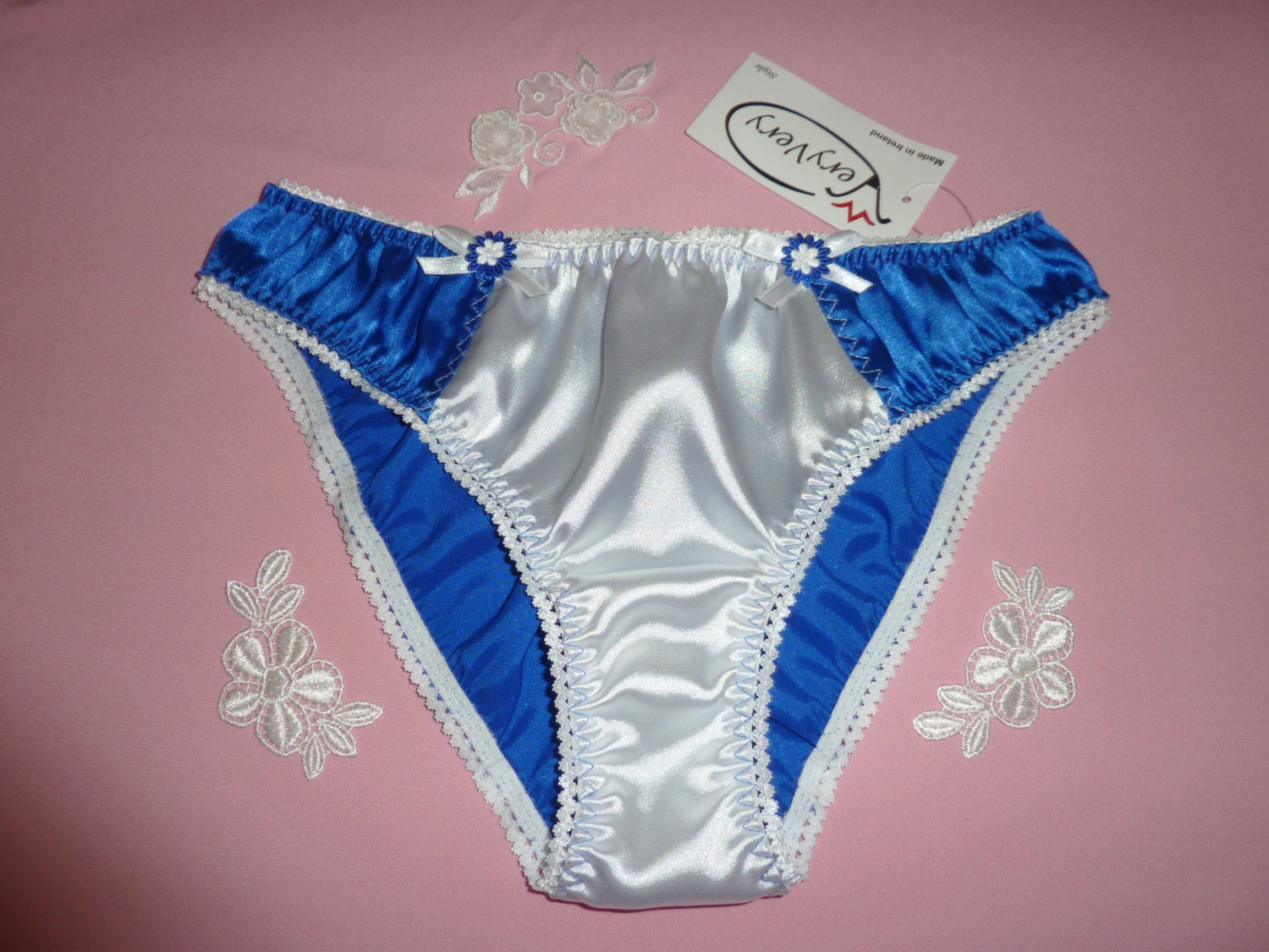 Sexy Hipster Style Shiny Satin Pantiesknickerswhite 2495