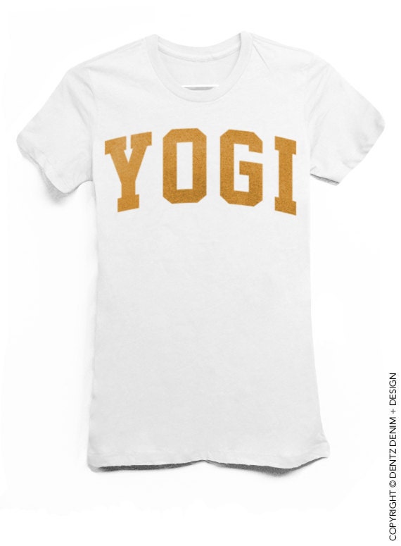 Yogi Shirt White with Gold Women's T-Shirt by DentzDenim on Etsy