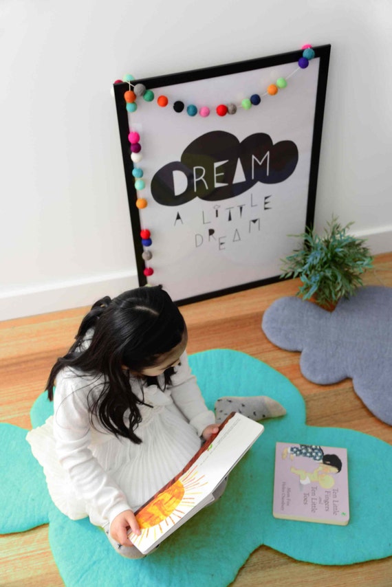 Fühlte sich cloud teppich groà filz teppich mint aqua von cloudden