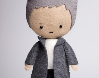 Greg Lestrade - poseable plush from Sherlock - handmade doll