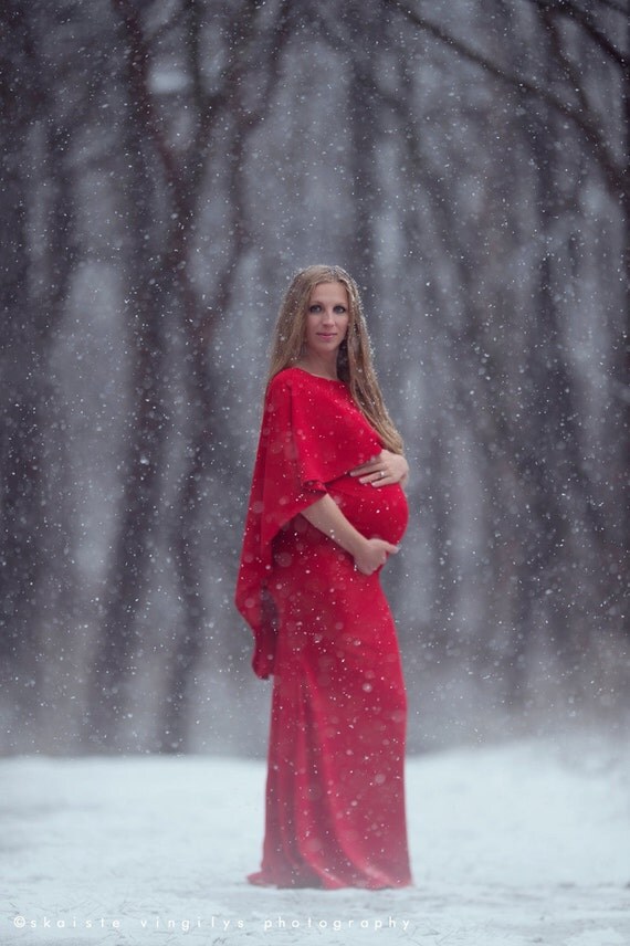Red Maternity Dress
