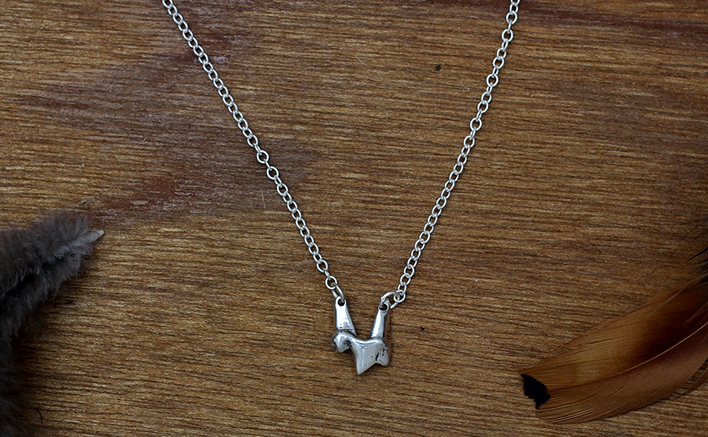 sterling silver fox tooth necklace tooth by LittleGypsybones