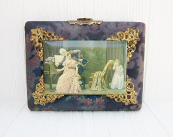 Antique Photo Album, Victorian Photograph Album, Vintage Album with Celluloid Cover, Antique Collectible Photography Decor