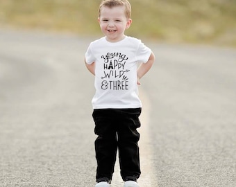 Young Wild and Three Birthday Shirt 3rd Birthday Shirt Wild and Three Third Birthday Shirt Arrow birthday shirt Birthday shirt TeePee
