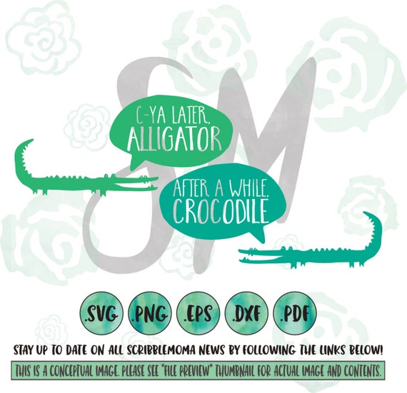 Download Baby SVG Cut File Later Gator Crocodile SVG by ScribbleMoma