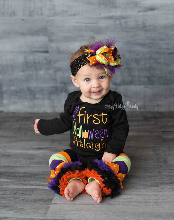 My First Halloween Girls Halloween Outfit Personalized