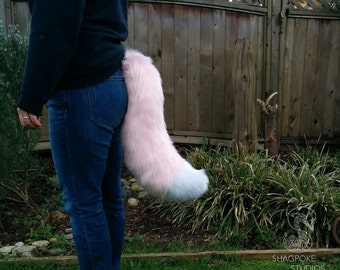 Baby Pink and White Costume Tail