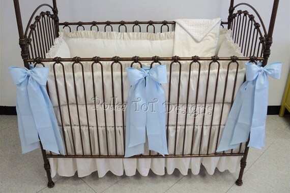 Elegant Baby Bedding Choose Accent Color for boy or girl