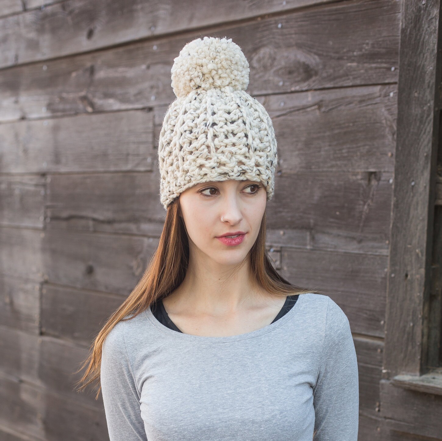 pom beanie giant pom Hat Pom Chunky Wool // Chunky Pom // MercierMarche Pom by Hat Knit