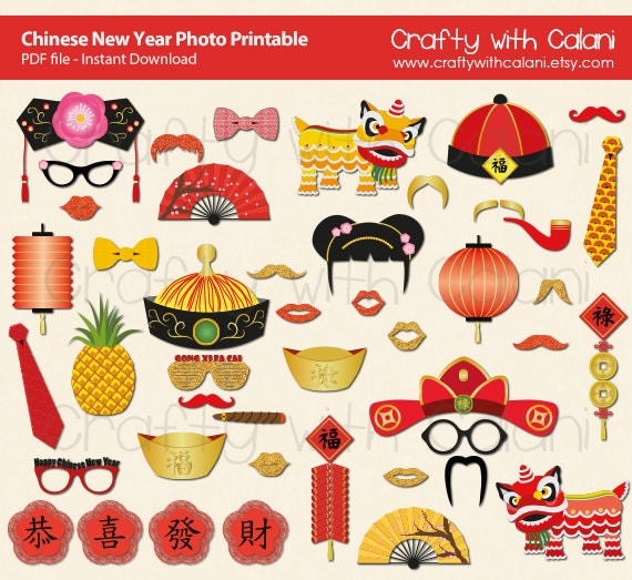 Chinese New Year Photo Booth Prop, Chinese New Year Party Printable ...