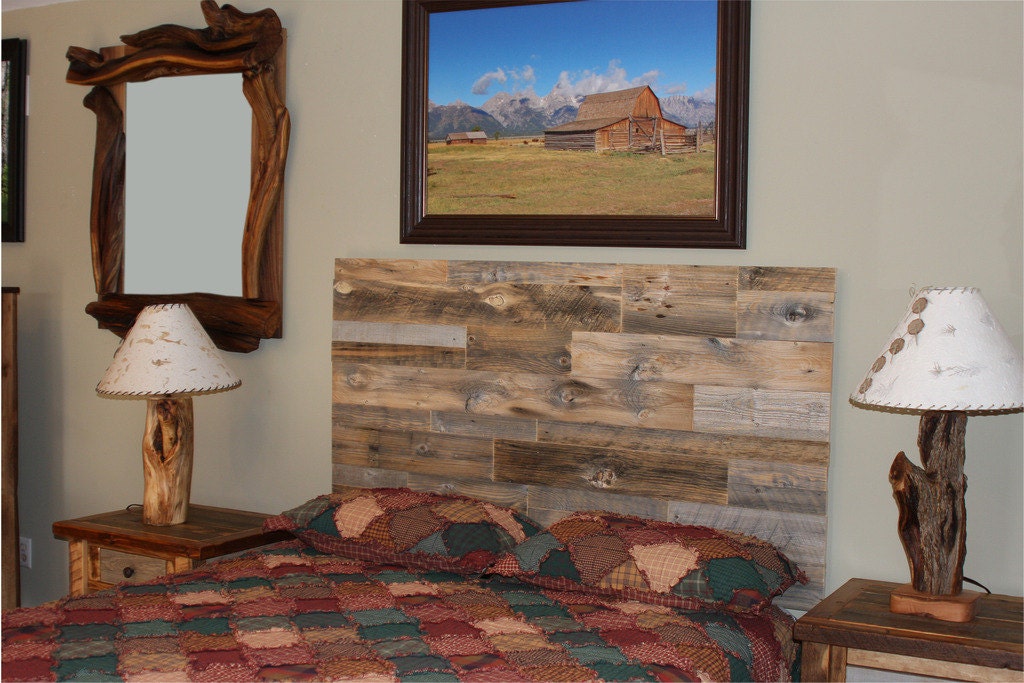 Natural Barn Wood Headboard Wall Mount Headboard Barn Wood