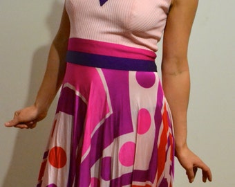 ON SALE!!! 1960s Mod Pink, Purple, Orange Psychedelic Dress!