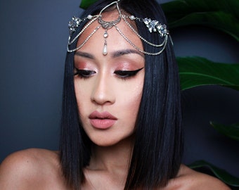 Crystal Goddess Head Chain (Silver Plated): PRE-ORDER