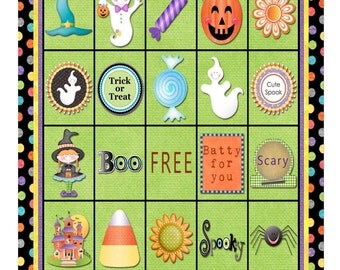 Halloween Bingo plus Memory Game, 20 bingo cards, Party activity, Halloween Bingo game, Halloween Memory Game