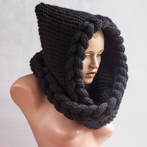 Hood, measurements Scarf. Scarf. scarf Hooded Scarf. hooded hooded, Chunky Long Long  Wool  scarf