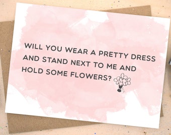 Will You Be My Bridesmaid Card Funny Will You Be My Maid of Honor Card Bridesmaid Proposal Ask Bridesmaid Gift Brides Maid Proposal Moh Gift