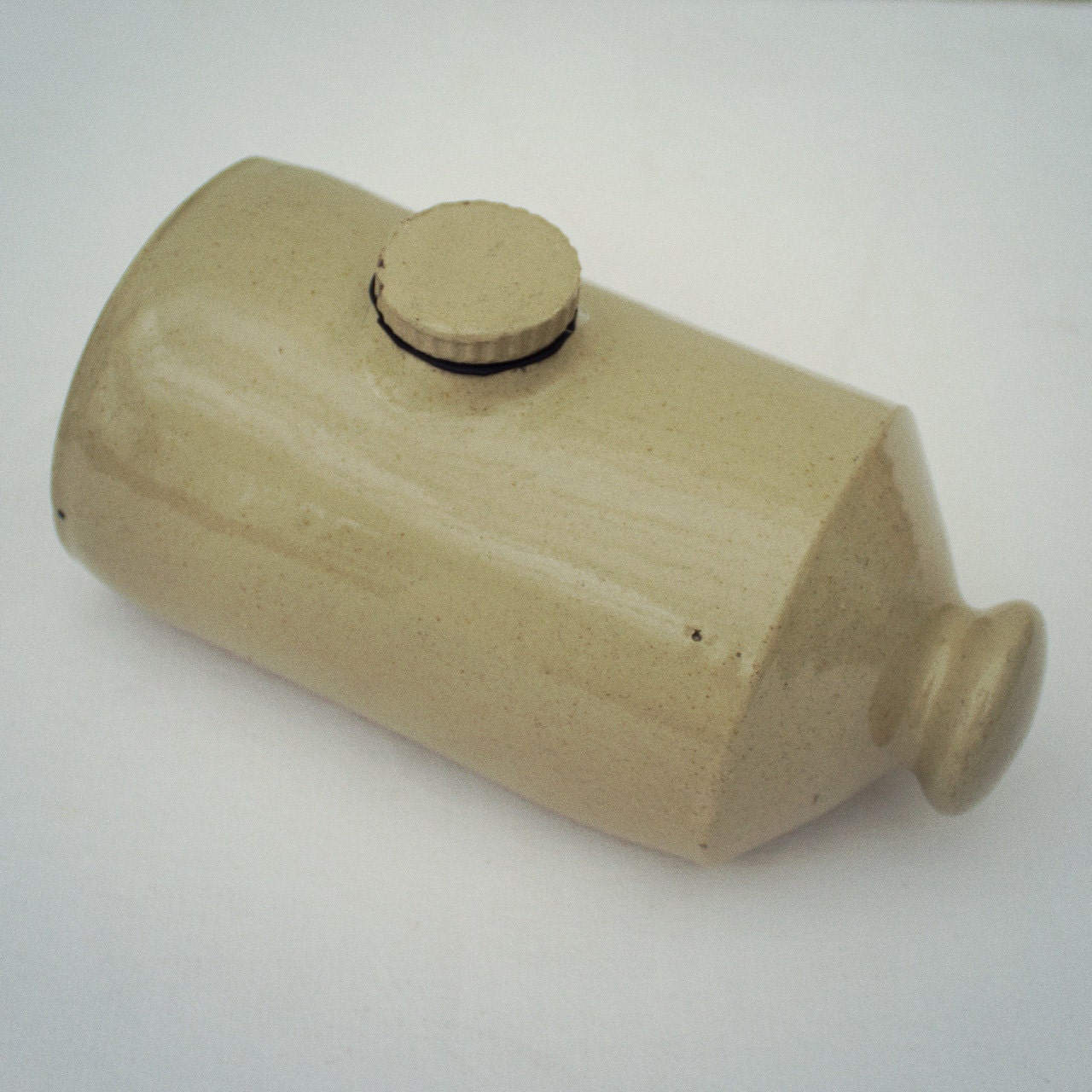 Ceramic victorian bed warmer English stoneware foot warmer