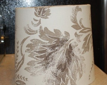 Custom Cream, Taupe, Brown Lamp Shade