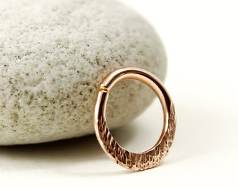 Septum piercing, Septum ring, Dragon Scale Textured,Hammered, Nose ring,Silver, Rose or Yellow Gold Filled,Tribal septum ring,Septum jewelry