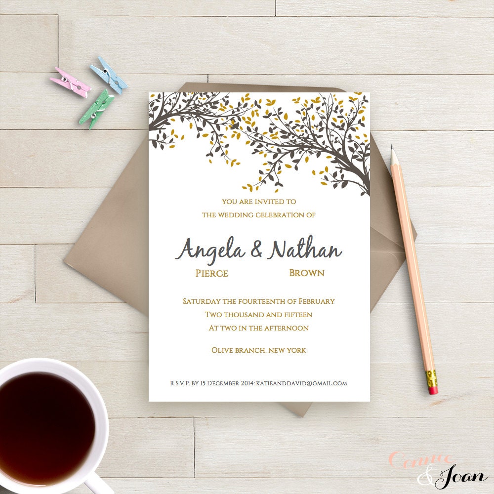 Diy Wedding Invitations Templates 6