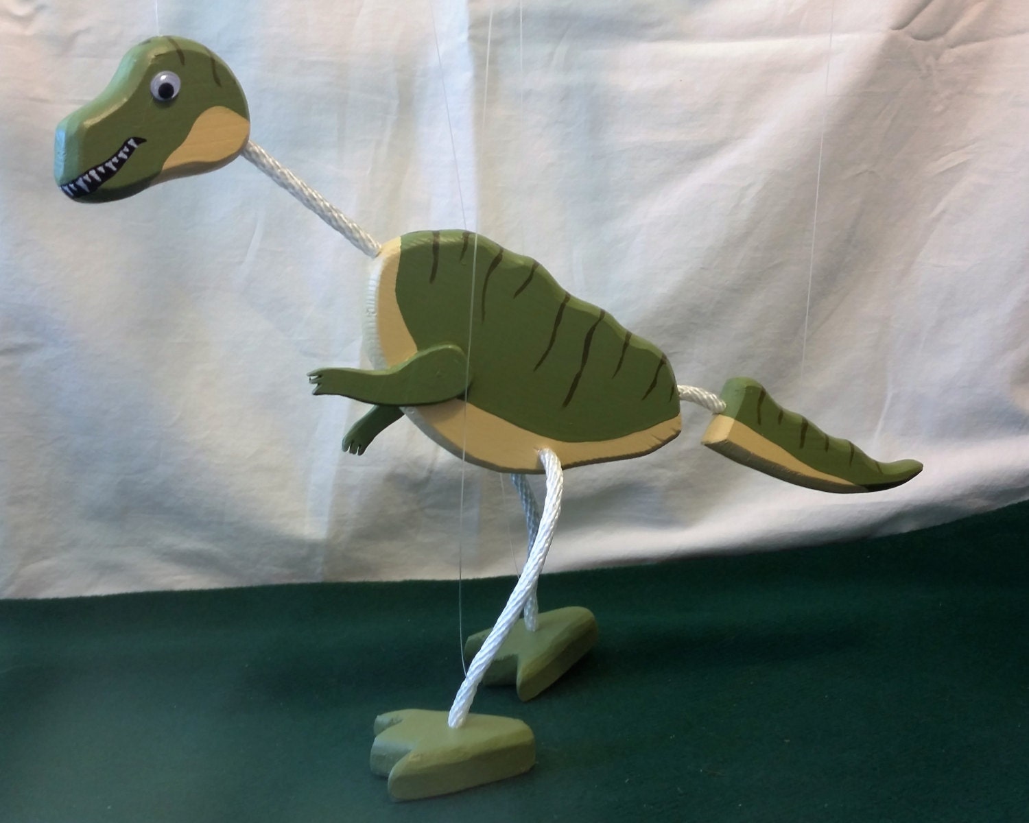 TRex Dinosaur Wooden Puppet Pet