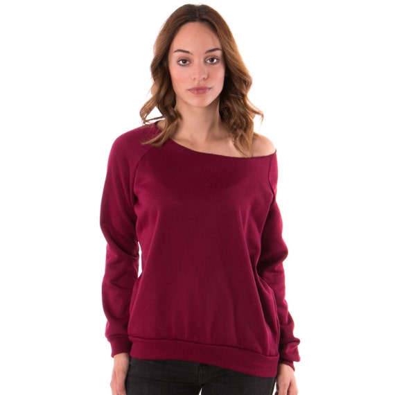 burgundy off shoulder shirt