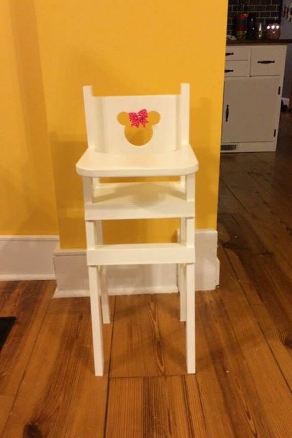 wooden baby doll high chair