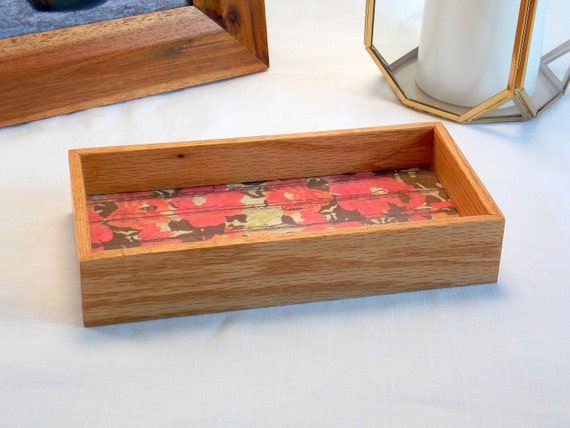 Wooden Vanity Tray Dresser Tray Small Desk Tray Jewelry