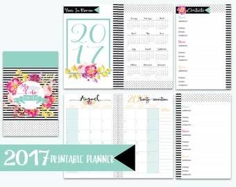JUST REDUCED! 2017 8.5"x11" Planner - 2017 Planner - Agenda 2017 - 2017 Daily Planner - 2017 Printable Planner - 2017 Planner Printable