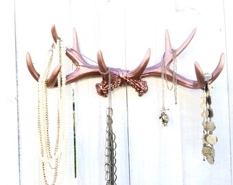 Faux Deer Antler Decor - Headband Holder Organizer - Hunting Nursery Decor - Necklace Organizer - Faux Taxidermy - Wall Necklace Holder