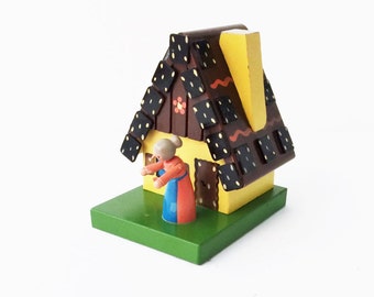German Wood Bank made in Democratic Republic, Hansel and Gretel witch house