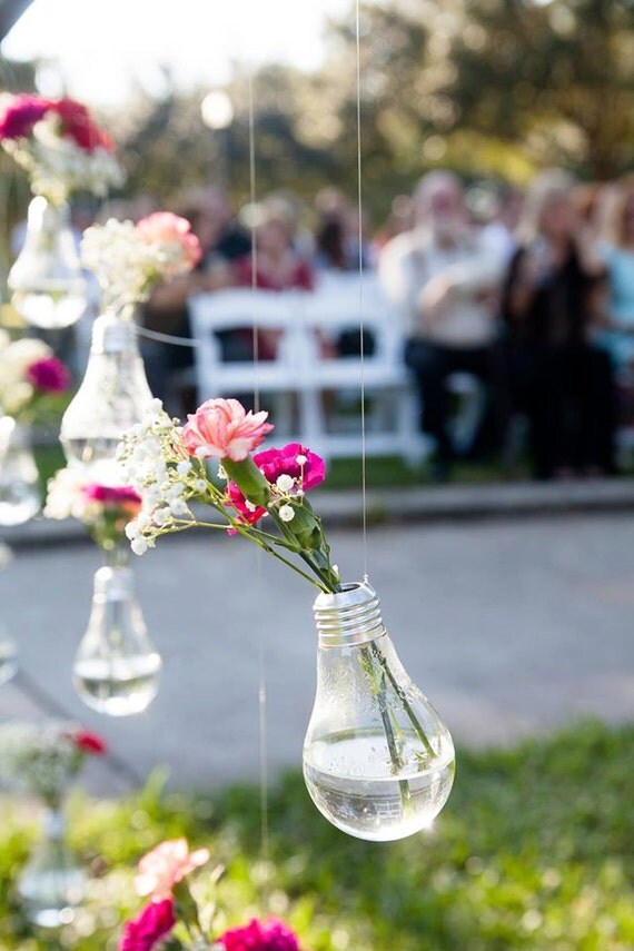 Repurposed Hanging Light Bulb Vase Light Bulb Bud Vase
