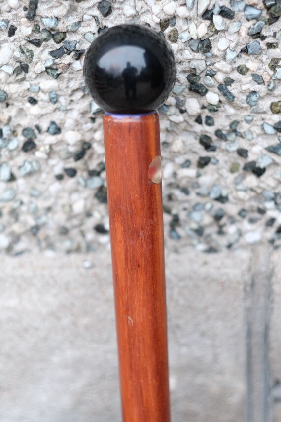 Billiard ball walking cane or hiking stick by Martin Fischer