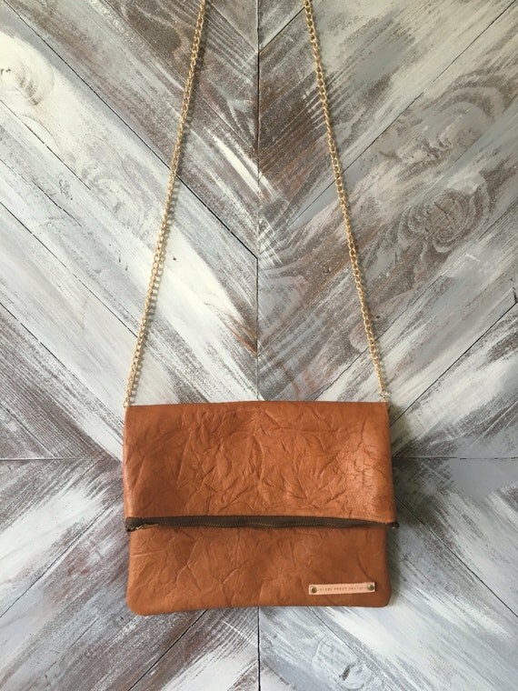 Caramel Brown Clutch Kennedy Crossbody Clutch Leather