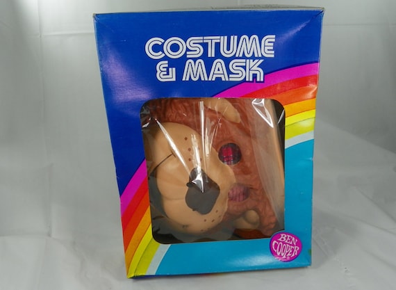1986 Ben Cooper Halloween Costume Bear Mask Furskins Boone
