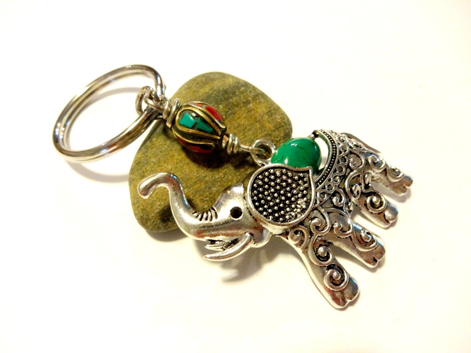 Elephant Keychain Key Chain Good Luck Charm Charm Keychain