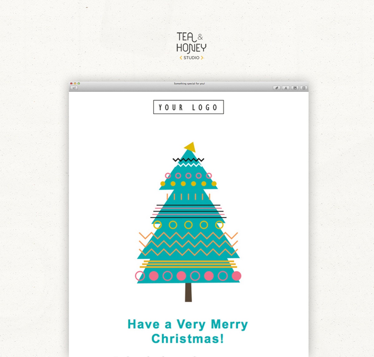 Christmas Tree Mailchimp Email Template with FREE modern