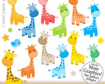 Giraffe Clipart - Digital Clip Art - Giraffe - Personal and commercial use