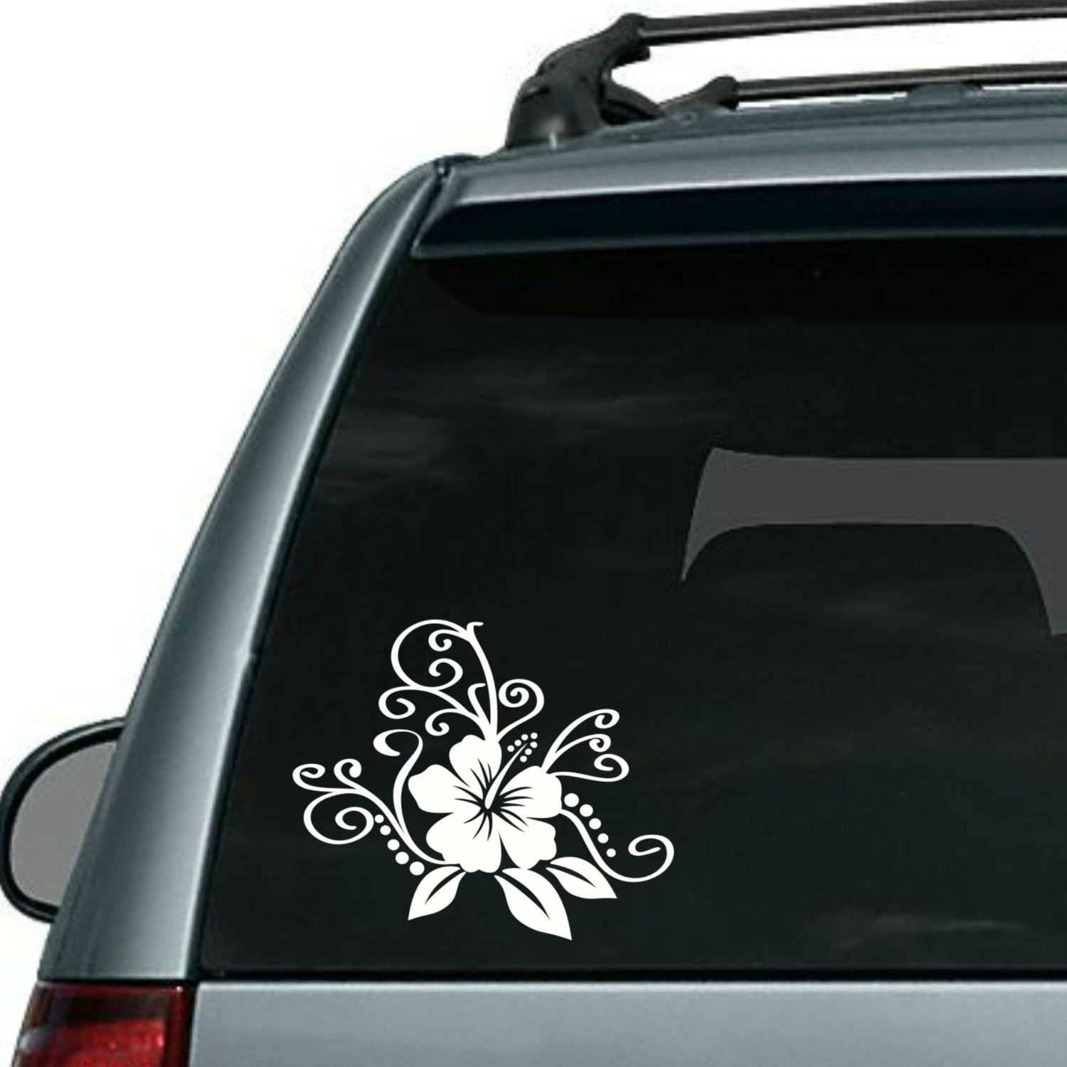 Hibiscus Hawaiian flower car decal laptop decal sticker