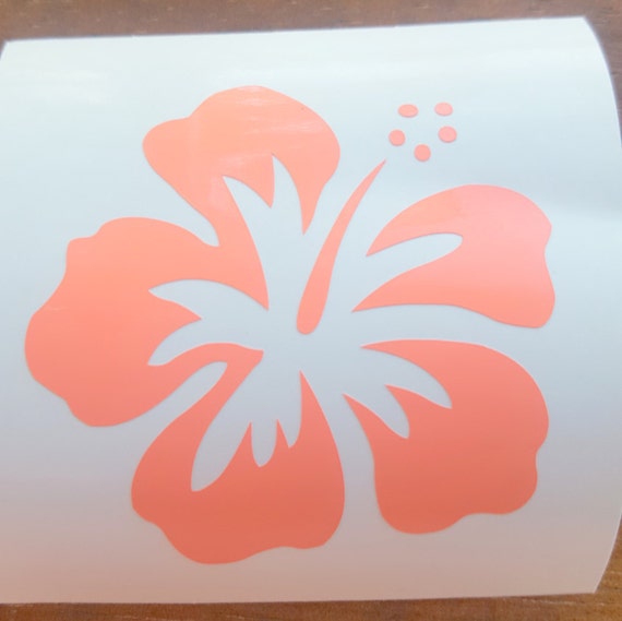 Hibiscus Flower Decal Hawaiian Hibiscus Vinyl by HouseOfCrafts01