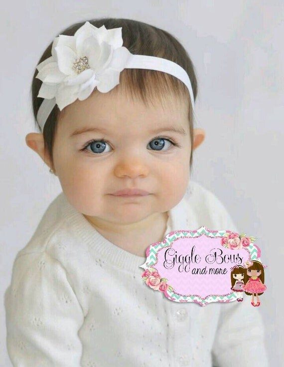 White baby headband white headband baby white headband