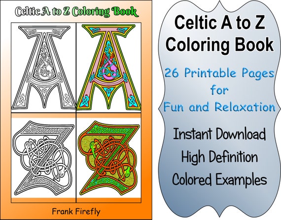 Celtic Coloring Book 26 Printable Coloring Pages Outlines